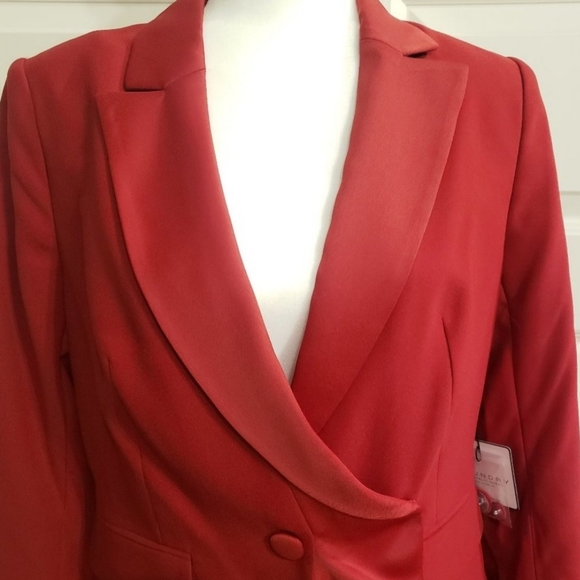 NWT Laundry Red formal Blazer with ruffle size 8 - Picture 3 of 7
